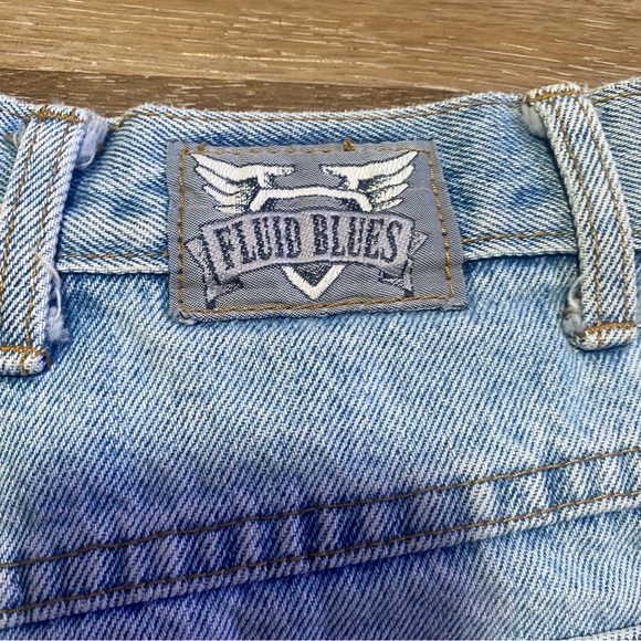 Vintage Y2K Fluid Blues Denim Shorts High Rise Blue Made in USA Womens Size 29 M - Picture 6 of 6